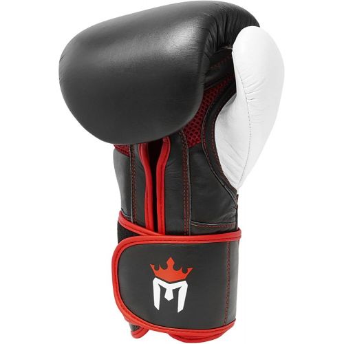  Meister MMA Meister Gel Armor 16oz Training Boxing Gloves wFull Grain Leather + Mesh Drawstring Bag