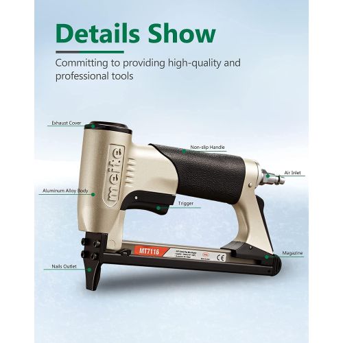  [아마존베스트]China-top Silver MT7116 Upholstery Stapler - 22 Gauge 71 Series 3/8-inch Crown 1/4-inch to 5/8-inch Leg Length fine Wire Stapler Furniture Stapler