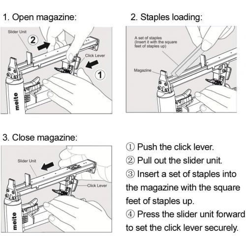  [아마존베스트]meite MT7116 upholstery stapler - 22 gauge 71 series 3/8-inch crown 1/4-inch to 5/8-inch leg length fine wire stapler furniture stapler