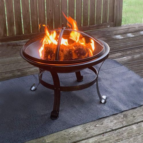  Meitola Fire Pit Mat?Stove Fire mat，Retardant Heat Resistant，Ember Mat and Grill mat，Absorbent Material， Protect Your Deck, Terrace, Lawn or Campground from Embers，Waterproof Backing，Washa