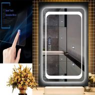 Meiye MEIYE Led Bathroom Mirror,Smart Touch Frameless Bathroom Mirror HD Anti-Fog Waterproof Wall-Mounted Single Touch Vertical(60cm80cm)(Warm Light)