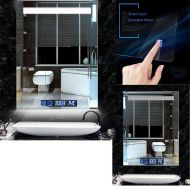 Meiye MEIYE Smart led Bathroom Mirror,Touch Frameless HD Anti-Fog Waterproof Bathroom Mirror Wall-Mounted Double Touch Vertical (60cm80cm)(White Light)