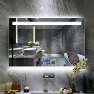 Meiye MEIYE Smart led Bathroom Mirror,Touch Frameless HD Anti-Fog Waterproof Bathroom Mirror Wall-Mounted Multi-Touch Switch Horizontal (70cm90cm)(White Light)