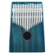 Meiyiu 17 Key Kalimba Thumb Piano Finger Percussion Keyboard African Music Instruments (with Piano Box) K17MBL Blue