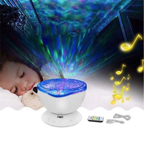  Meka-supplies - Star Projector Mood Lamp Ocean Wave Night Light Color Changing LED Glow Party Supplies