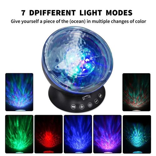  Meka-supplies - Star Projector Mood Lamp Ocean Wave Night Light Color Changing LED Glow Party Supplies