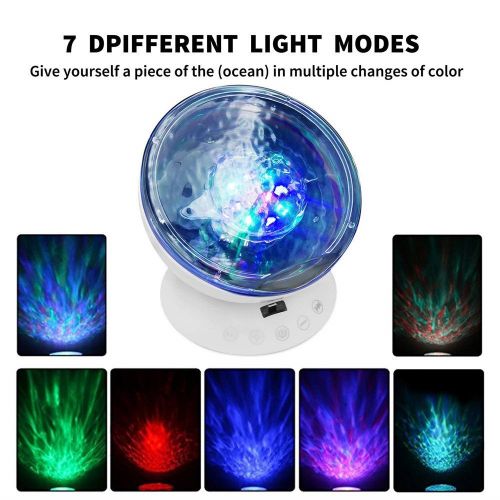  Meka-supplies - Star Projector Mood Lamp Ocean Wave Night Light Color Changing LED Glow Party Supplies