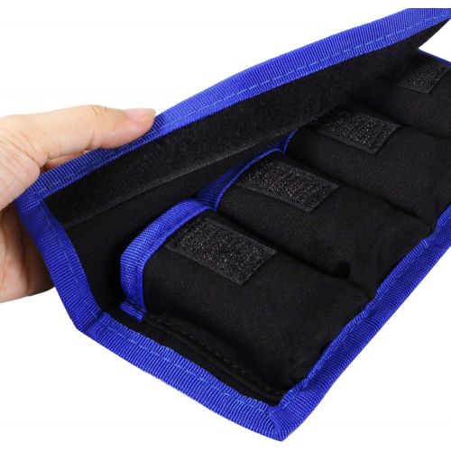  Meking DSLR Battery Bag/Holder/Case for AA Battery and lp-e6/ lp-e8/ lp-e10/ lp-e12/ en-el14/ en-el15/ fw50/ f550 and More, Suitable for Battery of Nikon D800, Canon 5DMKIII, Sony