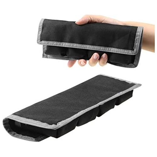  Meking 2 Pcs DSLR Battery Case Holder Storage Bag (4 Pocket) for AA/AAA Battery and LP-E6 LP-E8 LP-E10 LP-E12, EN-EL14 EN-EL15, NP-FW50 NP-F550 NP-FM500H (Gray)