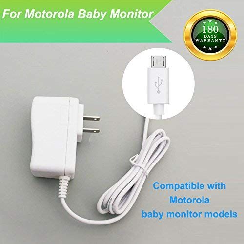  Melamine For Motorola MBP854CONNECT MBP854 Baby Monitor Charger Power Cord Replacement Adapter Supply, 6.6Ft, White