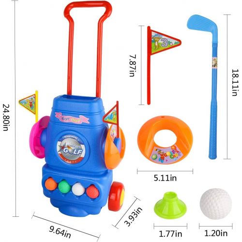  [아마존베스트]Meland Kids Golf Club Set - Toddler Golf Ball Game Play Set Sports Toys Gift for Boys Girls 2 3 4 5 6 Year Old