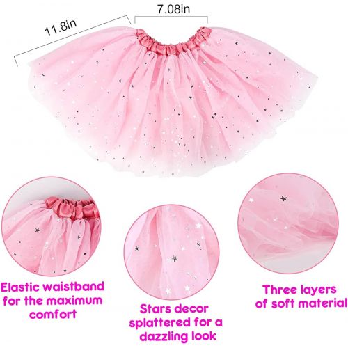  Meland Princess Dress Up Little Girls Princess Toys with 3 Color Skirts, 3 Pairs of Heel Shoes, 2 Crown Tiaras, Princess Accessories for Little Girls Toddlers for Birthday Christ