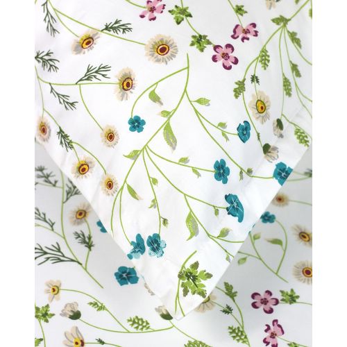  Melange Home 400TC Series Wildflower Duvet Set, Twin, Multi