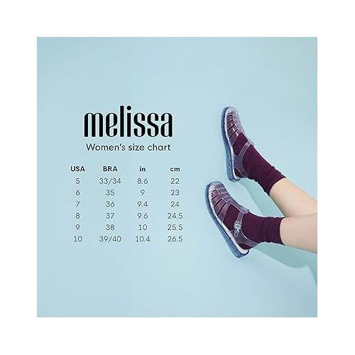  Melissa Campana Papel Flats for Women - Comfortable, Stylish & Flexible Slide-On Closed-Toe Jelly Flat Shoes with Hollow Interwoven Cut Out Design