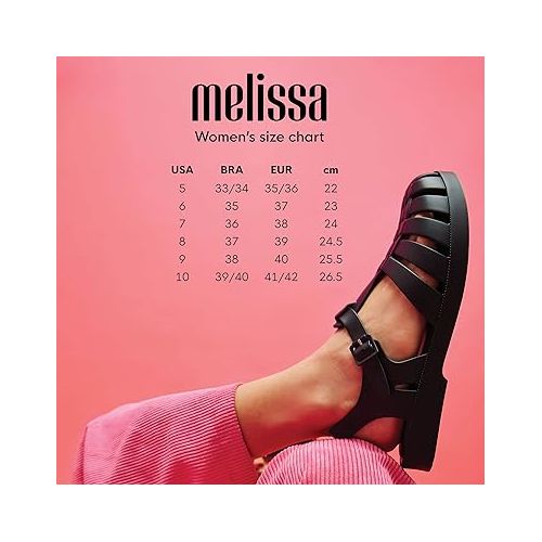  Melissa Campana Papel Flats for Women - Comfortable, Stylish & Flexible Slide-On Closed-Toe Jelly Flat Shoes with Hollow Interwoven Cut Out Design