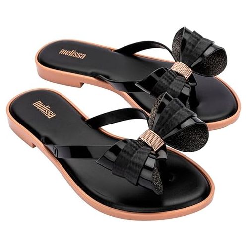  Melissa Slim V Women's Flip Flops- Jelly Flip Flops for Women, Slip on Women's Sandals, Women's Summer Fashion, Adult Jellies