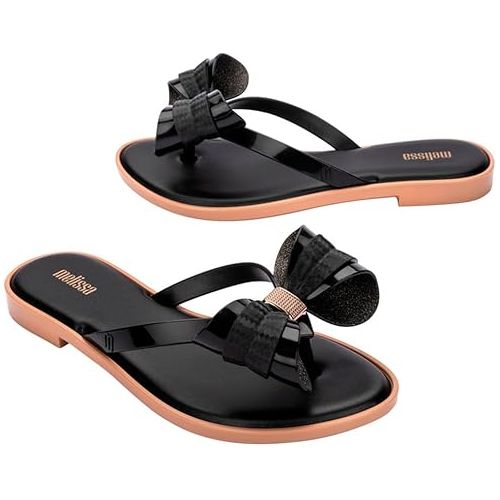  Melissa Slim V Women's Flip Flops- Jelly Flip Flops for Women, Slip on Women's Sandals, Women's Summer Fashion, Adult Jellies