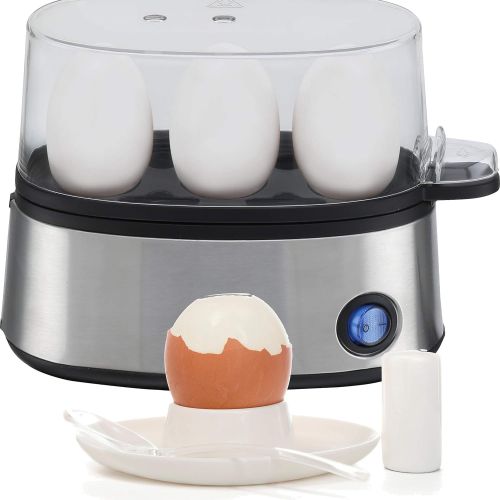  Melissa 16220019for 3egg design Egg Boiler Egg Cooker, Stainless Steel, Single