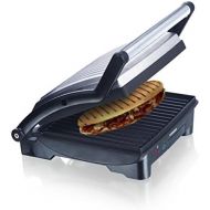 MELISSA 3in1 Panini Maker, Kontakt-Grill, Sandwich Toaster Edelstahl Tischgrill mit Antihaftbeschichtung 1500 Watt