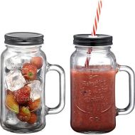 Melissa 16900695 Trinkglaser 2 Stueck Mason Jar (passend 16180118), glass, transparent