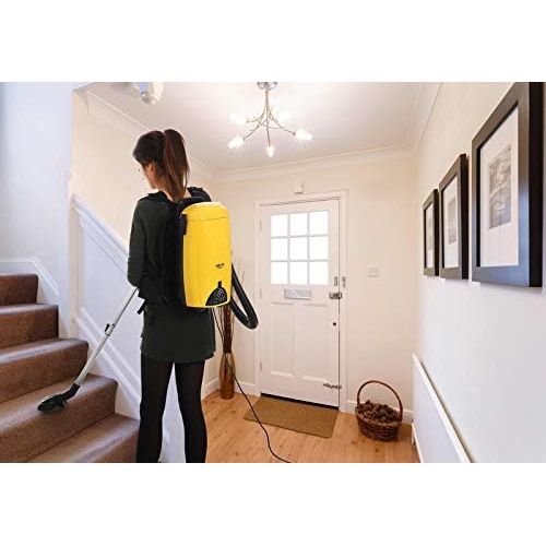  MELISSA 16420275 Rueckenstaubsauger,Rucksack Staubsauger Ruecken-Sauger-Wandsauger 899 Watt,mit Blas-Funktion, Gelb Schwarz, 25, 5 x 49 x 32 cm