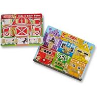 Melissa & Doug Magnetic Farm Hide and Seek and Deluxe Latches Board Bundle