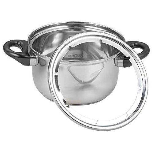  MELISSA 16310230 Electric Fondue for 8 People, 2 Litres, Meat, Chocolate, Cheese Fondue, 1200 Watt, Sauce Ring, Smooth Temperature Adjustment, White, Stainless Steel