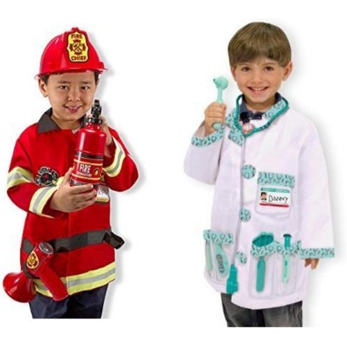  Melissa & Doug Role Play Bundle - Fire Chief and Doctor