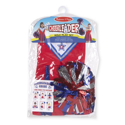  Melissa & Doug Cheerleader Role Play Costume Dress-Up Set With Realistic Accessories