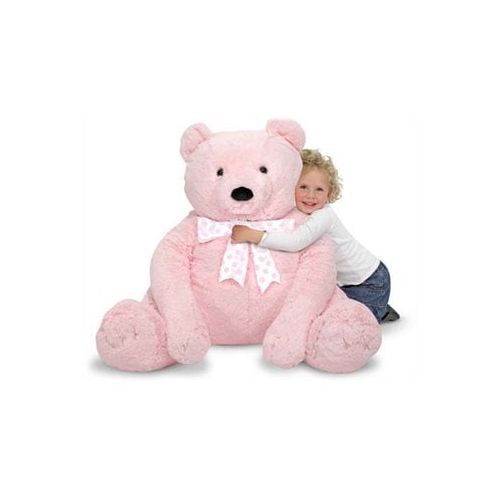  Childrens Melissa & Doug Jumbo Pink Teddy Bear 30 x 30 x 27