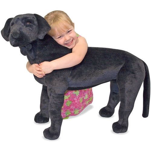  Melissa & Doug Giant Black Lab, Lifelike Stuffed Animal Dog, over 2 tall