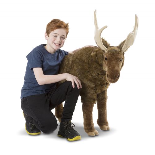  Melissa & Doug Standing Lifelike Plush Giant Moose Stuffed Animal (38 x 41.5 x 13 in)