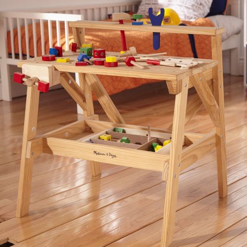  Melissa & Doug Solid Wood Project Workbench Play Building Set