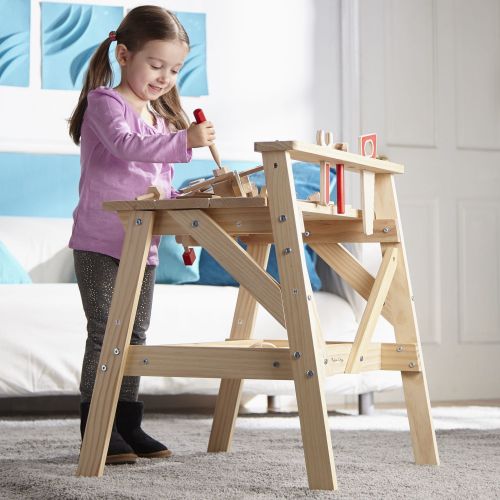  Melissa & Doug Solid Wood Project Workbench Play Building Set