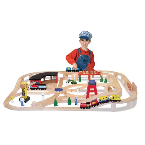  Childrens Melissa & Doug Wooden Railway Set