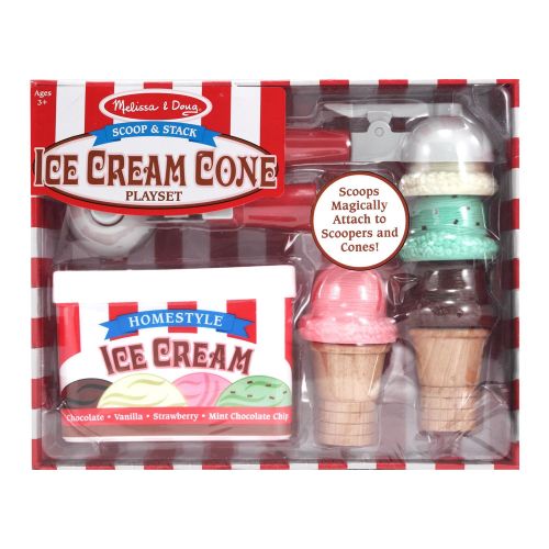  Melissa & Doug Scoop and Stack Ice Cream Cone Magnetic Pretend Play Set