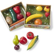 Melissa & Doug Play-Time Produce Fruit (9 pcs) and Vegetables (7 pcs) Realistic Play Food