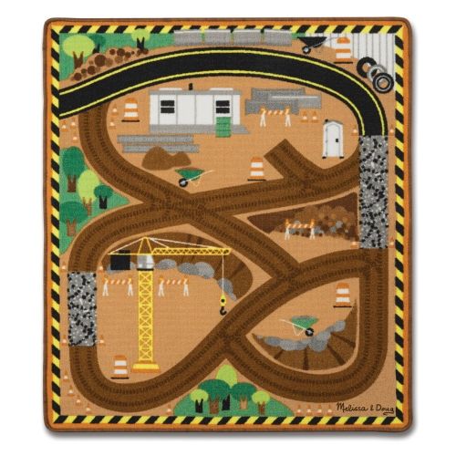  Melissa & Doug Round The Site Construction Truck Rug