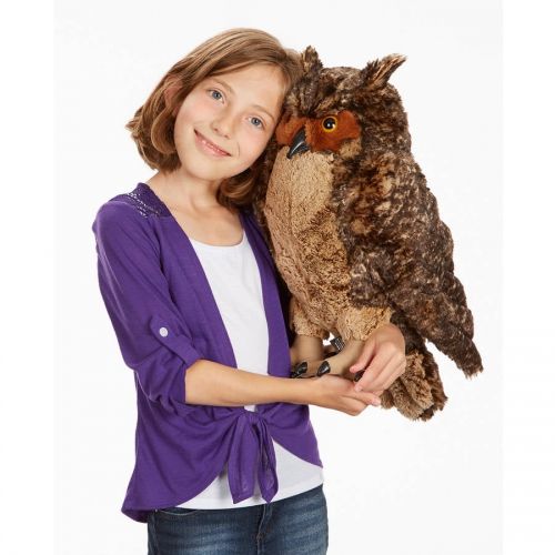  Melissa & Doug Giant Owl, Lifelike Stuffed Animal, 17 tall