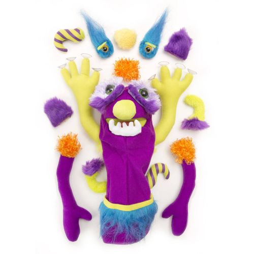  Melissa & Doug Make-Your-Own Fuzzy Monster Puppet Kit With Carrying Case (30 pcs)