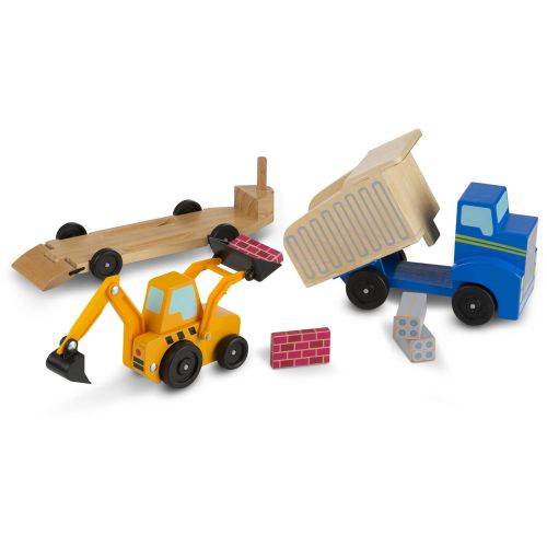  Melissa & Doug Melissa and Doug Dump Truck and Loader Wooden Play Set