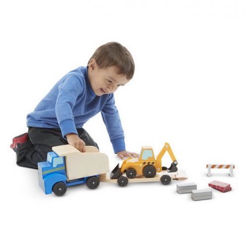  Melissa & Doug Melissa and Doug Dump Truck and Loader Wooden Play Set