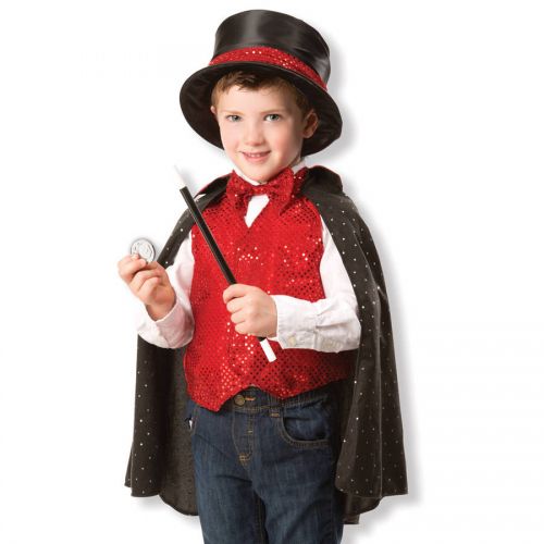  Melissa & Doug Magician Role Play Costume Set, Includes Hat, Cape, Wand, Magic Tricks