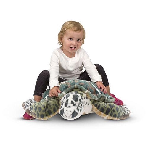  Melissa & Doug Sea Turtle Giant Stuffed Animal (Wildlife, Soft Polyester Fabric, Beautiful Sea Turtle Markings, 24″ H × 22″ W × 7.9″ L)