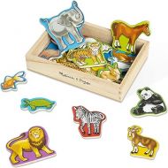 Melissa & Doug 20 Wooden Animal Magnets in a Box - Cute Animal Fridge, Refrigerator Magnets For Toddlers Ages 2+