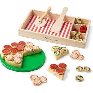 Melissa & Doug Wooden Pizza Play Food Set With 36 Toppings - Pretend Food And Pizza Cutter/ Toy For Kids Ages 3+