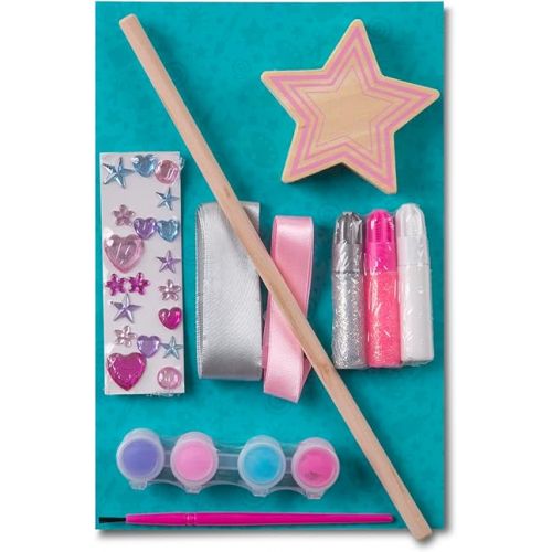  Melissa & Doug Created By Me! Paint & Decorate Your Own Wooden Princess Wand Craft Kit, Pink - Great For Rainy Days, Toys For Kids Ages 4+