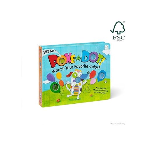  Melissa & Doug Children's Book - Poke-a-Dot: What’s Your Favorite Color (Board Book with Buttons to Pop) - FSC Certified