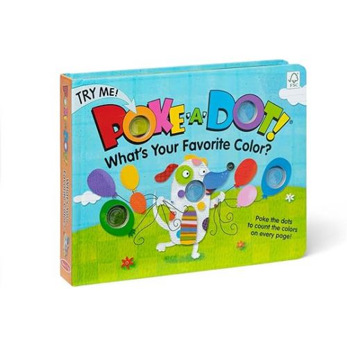  Melissa & Doug Children's Book - Poke-a-Dot: What’s Your Favorite Color (Board Book with Buttons to Pop) - FSC Certified