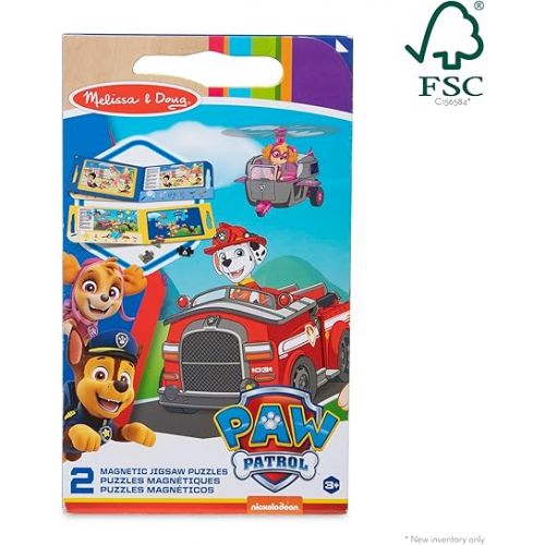  Melissa & Doug PAW Patrol Take-Along Magnetic Jigsaw Puzzles (2 15-Piece Puzzles) - FSC Certified